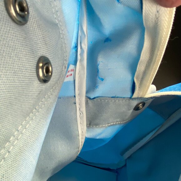 Vintage Speedo Footed Gym Travel Zip Bag Blue and White - Picture 11 of 15